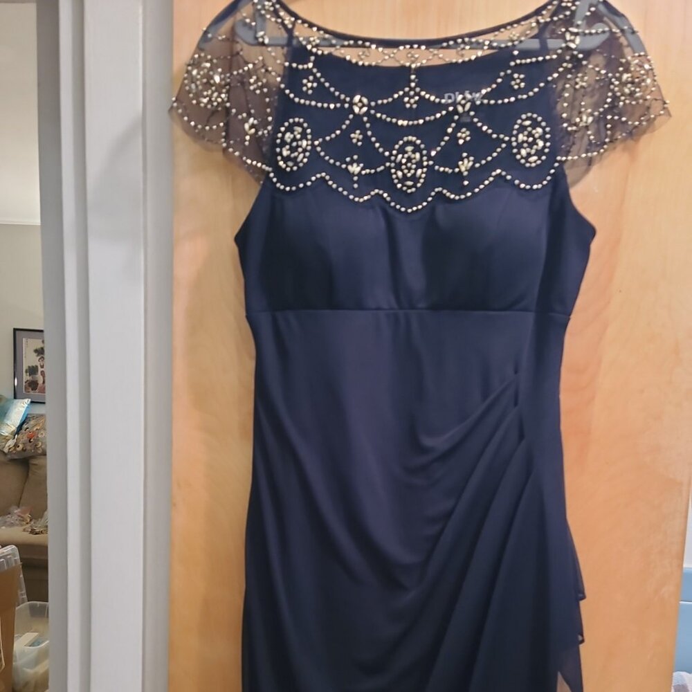 DJ- Jaz Midnight Navy Blue Evening Dress Size 12